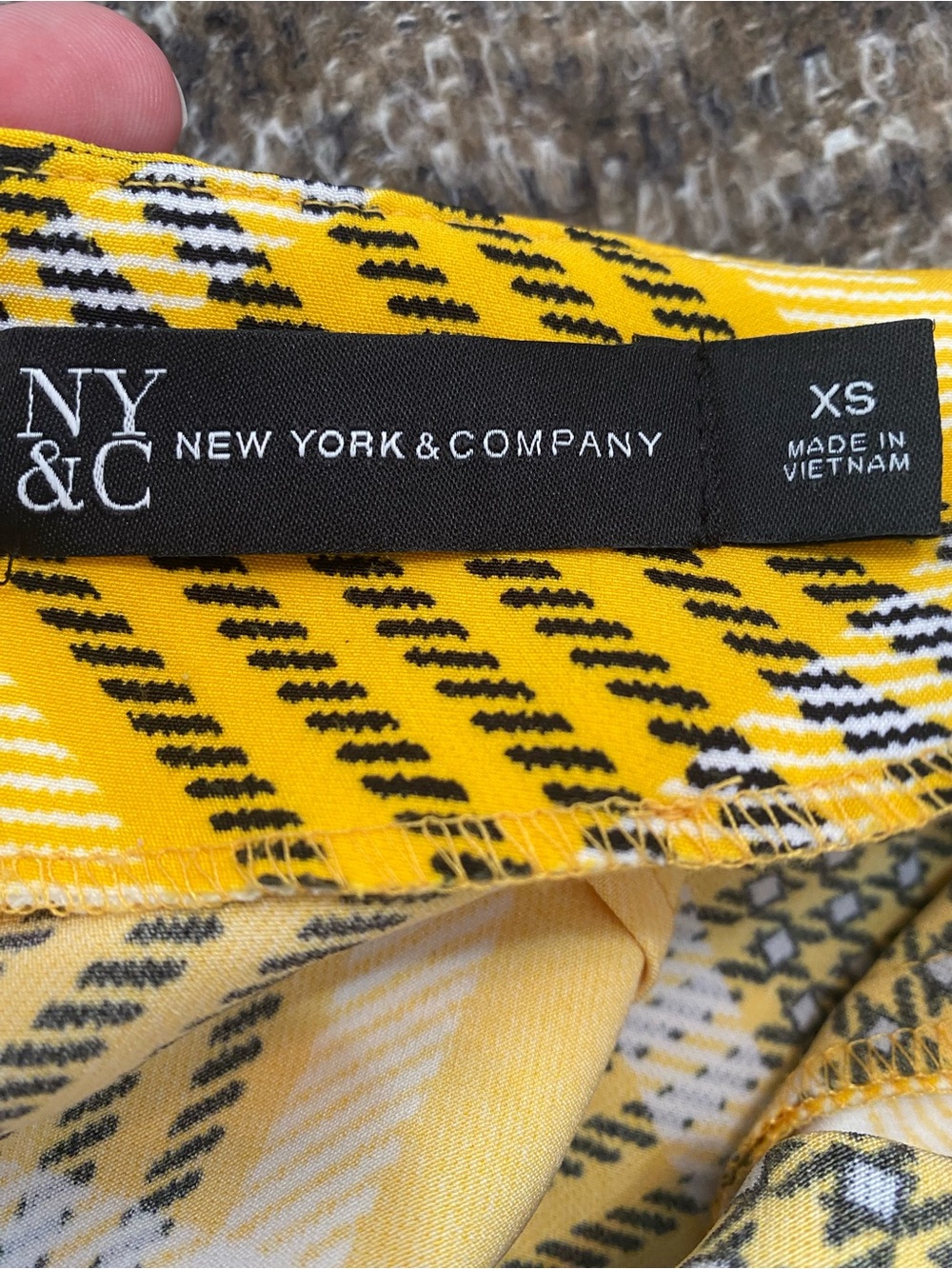New York & Company Yellow Black Plaid Pencil Skirt with Side Buttons size xs - Picture 2 of 10